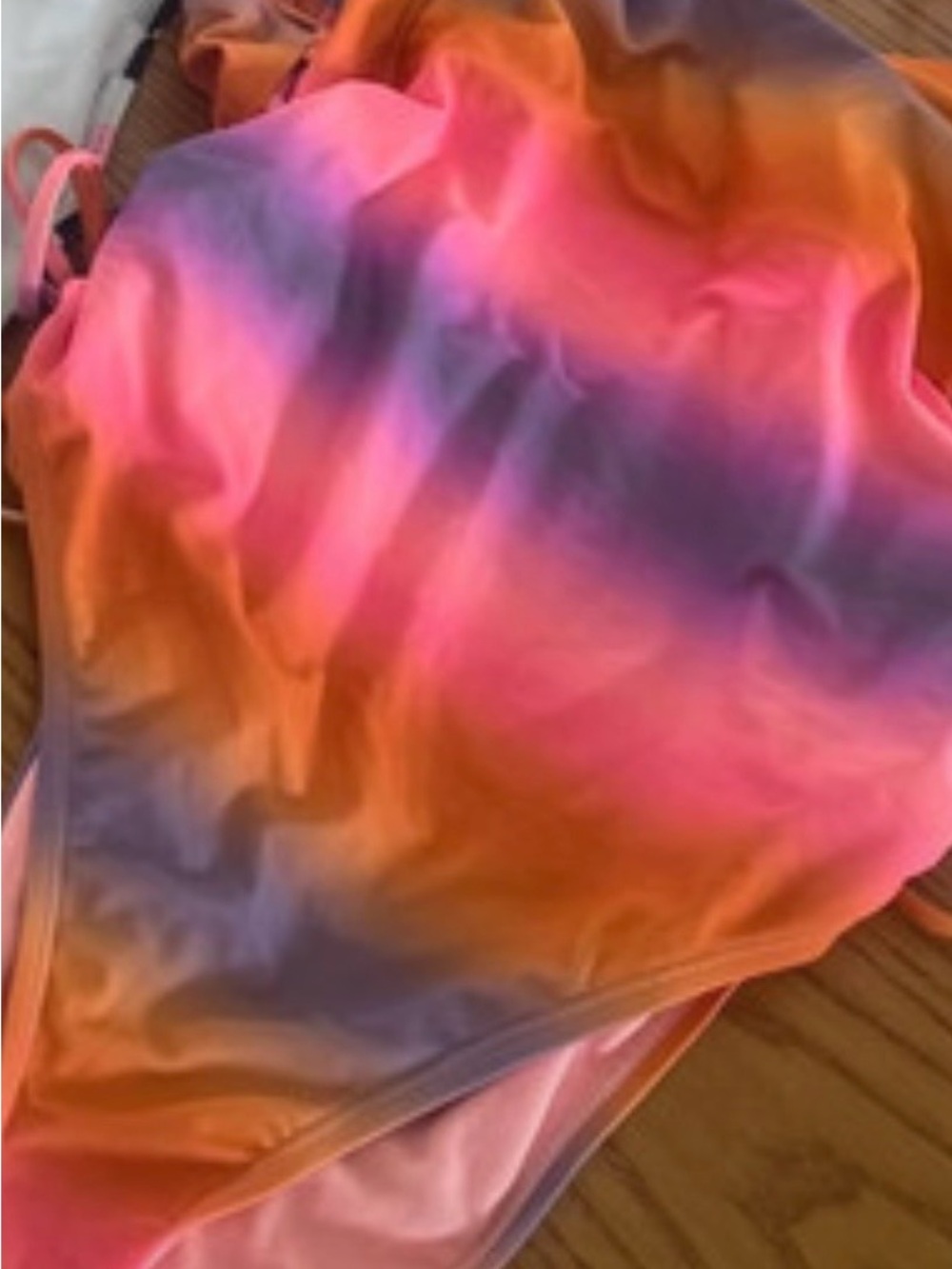 Vibrant Ombre One-Piece Swimsuit - Pink Orange Purple